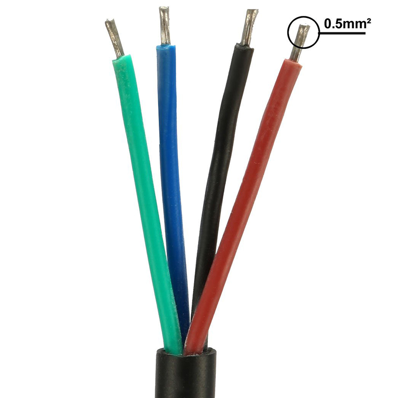 Male Female 20AWG 4P Waterproof Connector Cable Black for LED Strips Light 40cm Male Female 20AWG 4P Waterproof Connector Cable Black for LED Strips Light 40cm
